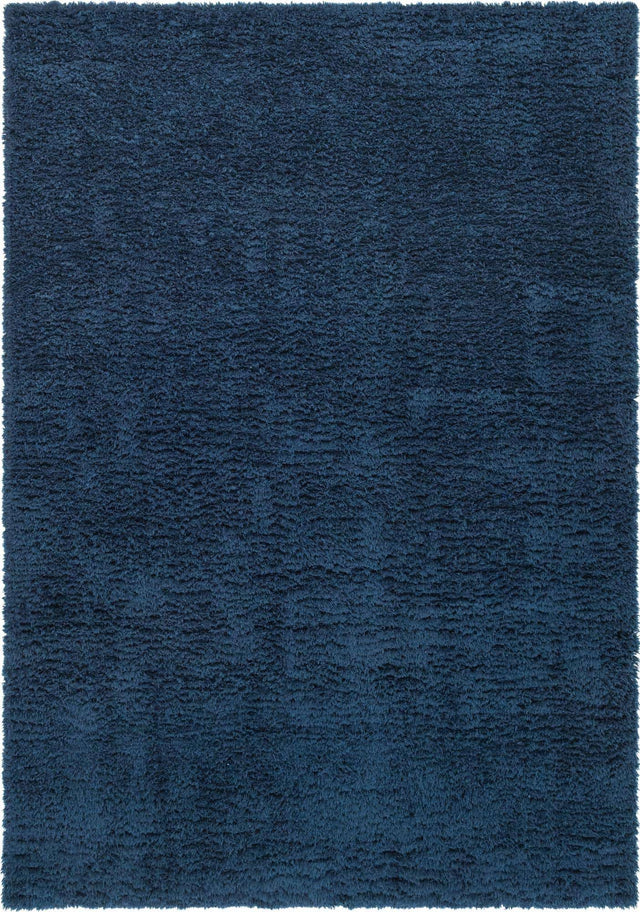 Cobalt 7' 1 x 10' Infinity Shag Rectangle Area Rug Thick Soft Touch Fluffy & Plush Shaggy Pile 100% Polypropylene With Jute Backing Solid Color Minimalist Carpet for Sale at Rug Engine
