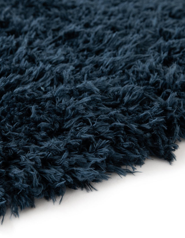 Cobalt 6' 7 x 6' 7 Infinity Shag Round Area Rug Thick Soft Touch Fluffy & Plush Shaggy Pile 100% Polypropylene With Jute Backing Solid Color Minimalist Carpet for Sale at Rug Engine
