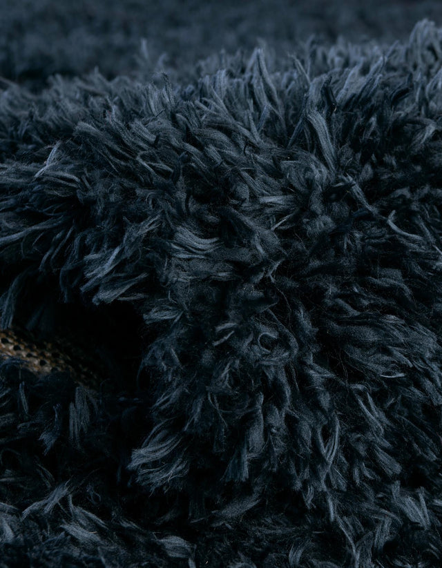Cobalt 5' 1 x 5' 1 Infinity Shag Round Area Rug Thick Soft Touch Fluffy & Plush Shaggy Pile 100% Polypropylene With Jute Backing Solid Color Minimalist Carpet for Sale at Rug Engine