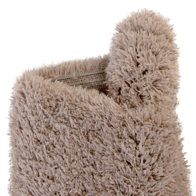 Khaki 2' 7 x 13' 1 Infinity Shag Runner Area Rug Thick Soft Touch Fluffy & Plush Shaggy Pile 100% Polypropylene With Jute Backing Solid Color Minimalist Carpet for Sale at Rug Engine