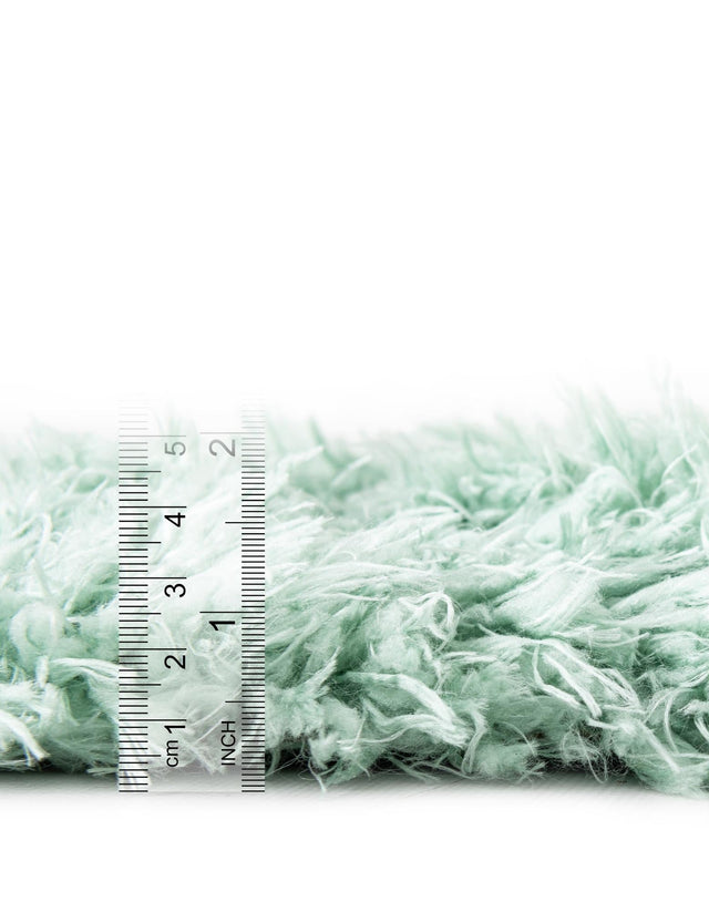 Cyan 4' 1 x 4' 1 Infinity Shag Round Area Rug Thick Soft Touch Fluffy & Plush Shaggy Pile 100% Polypropylene With Jute Backing Solid Color Minimalist Carpet for Sale at Rug Engine