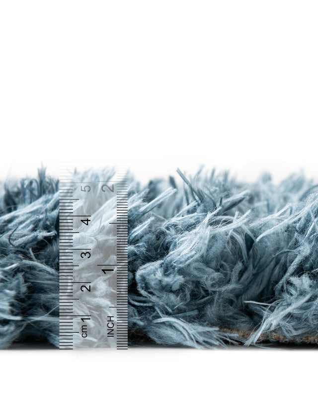 Aegean Blue 3' 3 x 5' 3 Infinity Shag Rectangle Area Rug Thick Soft Touch Fluffy & Plush Shaggy Pile 100% Polypropylene With Jute Backing Solid Color Minimalist Carpet for Sale at Rug Engine
