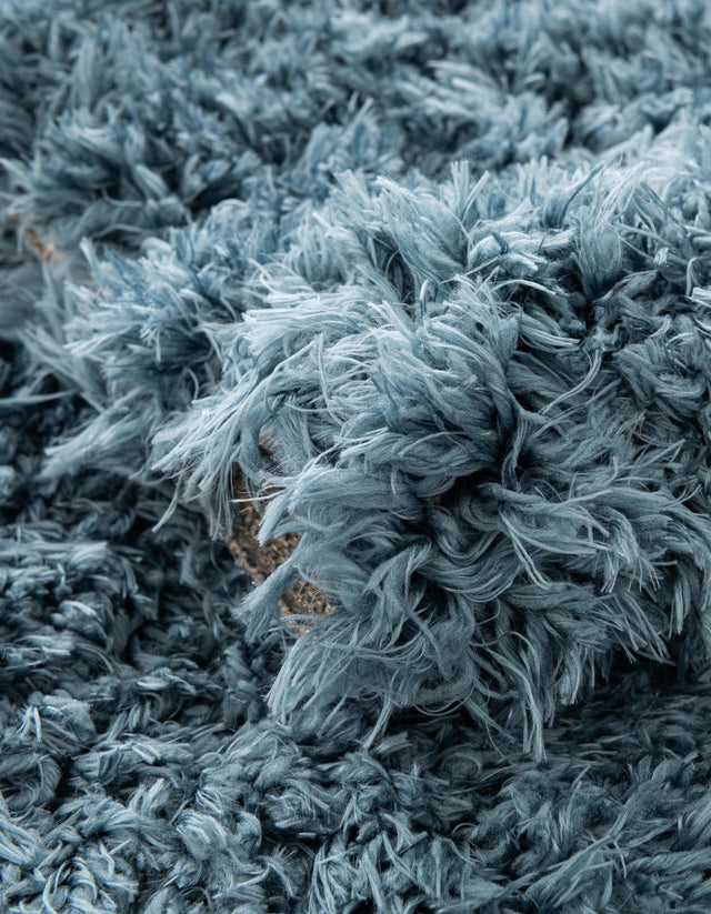 Aegean Blue 3' 3 x 5' 3 Infinity Shag Rectangle Area Rug Thick Soft Touch Fluffy & Plush Shaggy Pile 100% Polypropylene With Jute Backing Solid Color Minimalist Carpet for Sale at Rug Engine