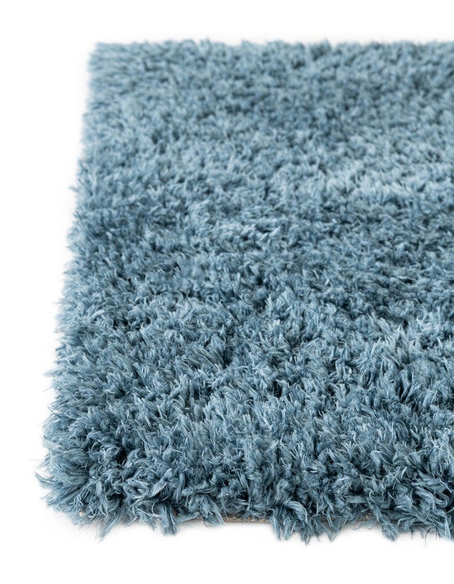Aegean Blue 8' x 10' Infinity Shag Rectangle Area Rug Thick Soft Touch Fluffy & Plush Shaggy Pile 100% Polypropylene With Jute Backing Solid Color Minimalist Carpet for Sale at Rug Engine