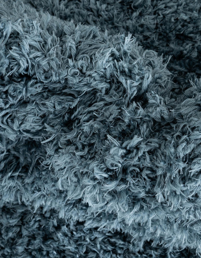 Aegean Blue 3' 3 x 5' 3 Infinity Shag Rectangle Area Rug Thick Soft Touch Fluffy & Plush Shaggy Pile 100% Polypropylene With Jute Backing Solid Color Minimalist Carpet for Sale at Rug Engine