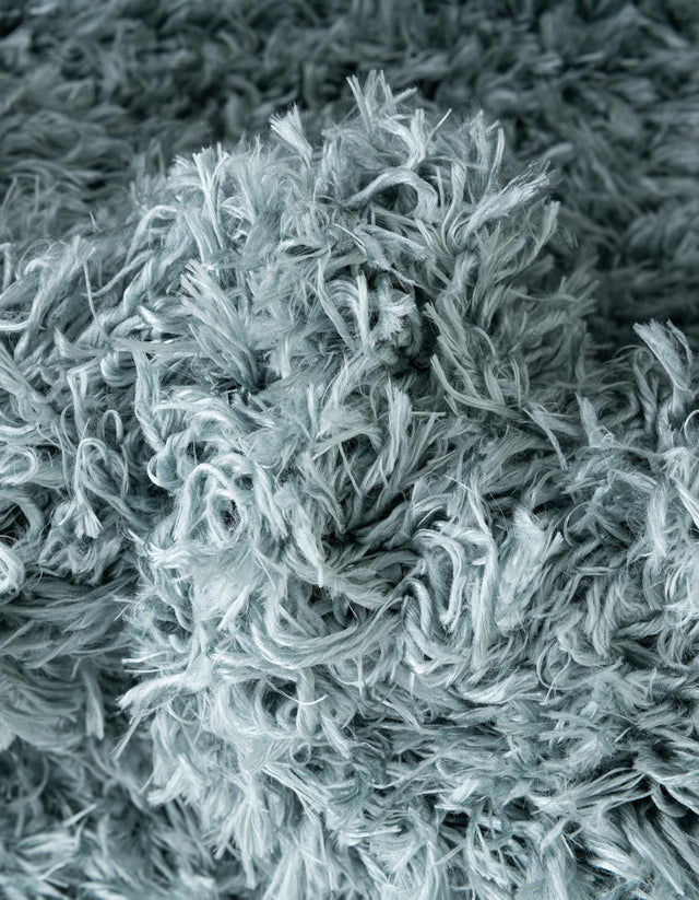 Slate Blue 5' 1 x 8' Infinity Shag Rectangle Area Rug Thick Soft Touch Fluffy & Plush Shaggy Pile 100% Polypropylene With Jute Backing Solid Color Minimalist Carpet for Sale at Rug Engine
