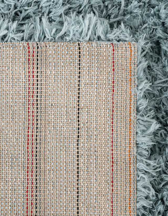 Slate Blue 2' 7 x 13' 1 Infinity Shag Runner Area Rug Thick Soft Touch Fluffy & Plush Shaggy Pile 100% Polypropylene With Jute Backing Solid Color Minimalist Carpet for Sale at Rug Engine