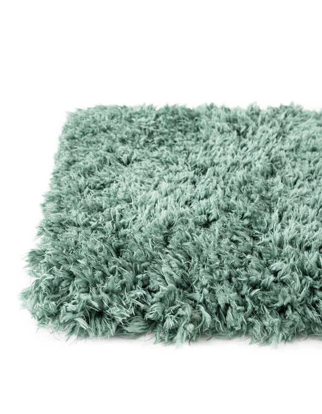 Forest Green 4' 1 x 6' 1 Infinity Shag Rectangle Area Rug Thick Soft Touch Fluffy & Plush Shaggy Pile 100% Polypropylene With Jute Backing Solid Color Minimalist Carpet for Sale at Rug Engine