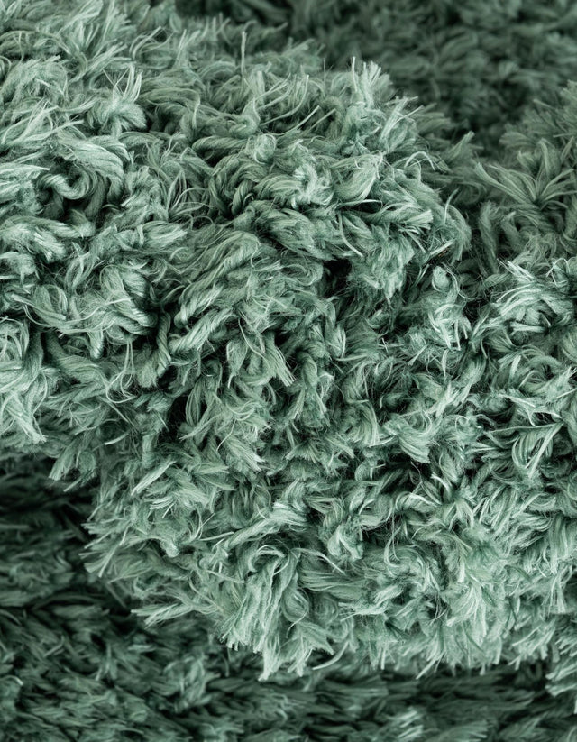 Forest Green 4' 1 x 6' 1 Infinity Shag Rectangle Area Rug Thick Soft Touch Fluffy & Plush Shaggy Pile 100% Polypropylene With Jute Backing Solid Color Minimalist Carpet for Sale at Rug Engine