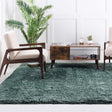 Forest Green 8' x 8' Infinity Shag Square Area Rug Thick Soft Touch Fluffy & Plush Shaggy Pile 100% Polypropylene With Jute Backing Solid Color Minimalist Carpet for Sale at Rug Engine