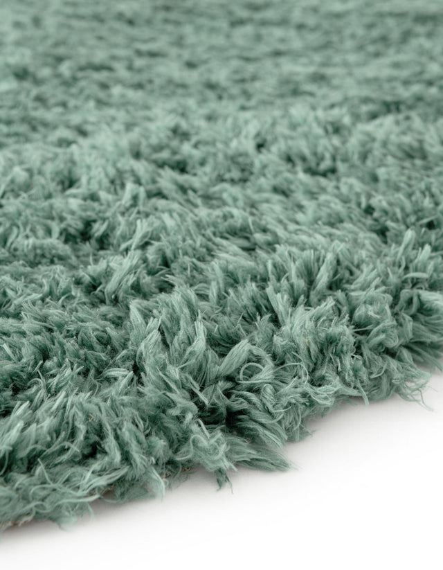 Forest Green 6' 1 x 6' 1 Infinity Shag Round Area Rug Thick Soft Touch Fluffy & Plush Shaggy Pile 100% Polypropylene With Jute Backing Solid Color Minimalist Carpet for Sale at Rug Engine