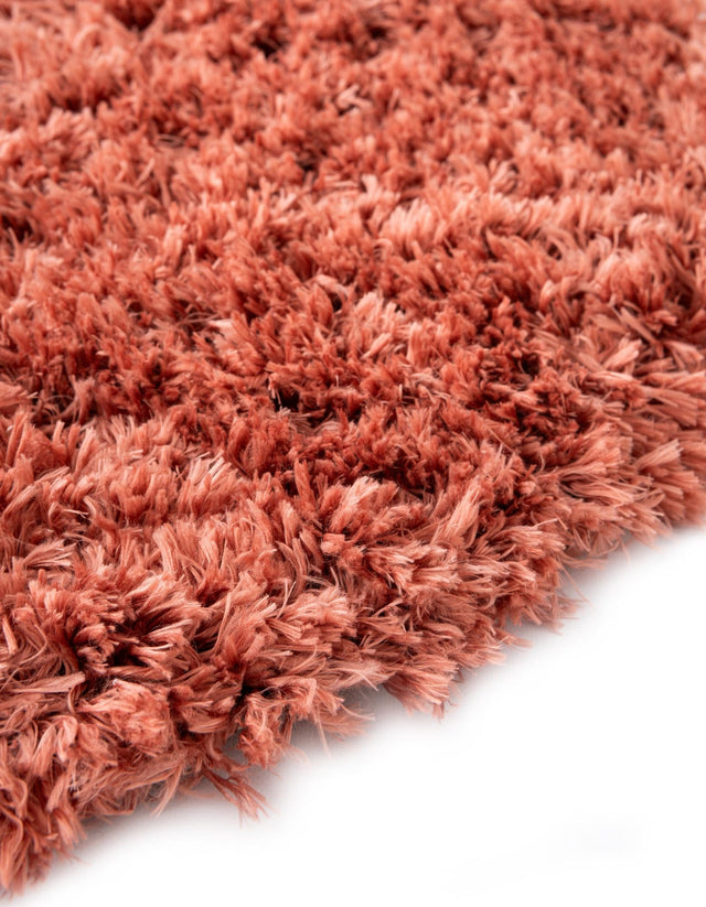 Vintage Rose 6' 7 x 6' 7 Infinity Shag Round Area Rug Thick Soft Touch Fluffy & Plush Shaggy Pile 100% Polypropylene With Jute Backing Solid Color Minimalist Carpet for Sale at Rug Engine