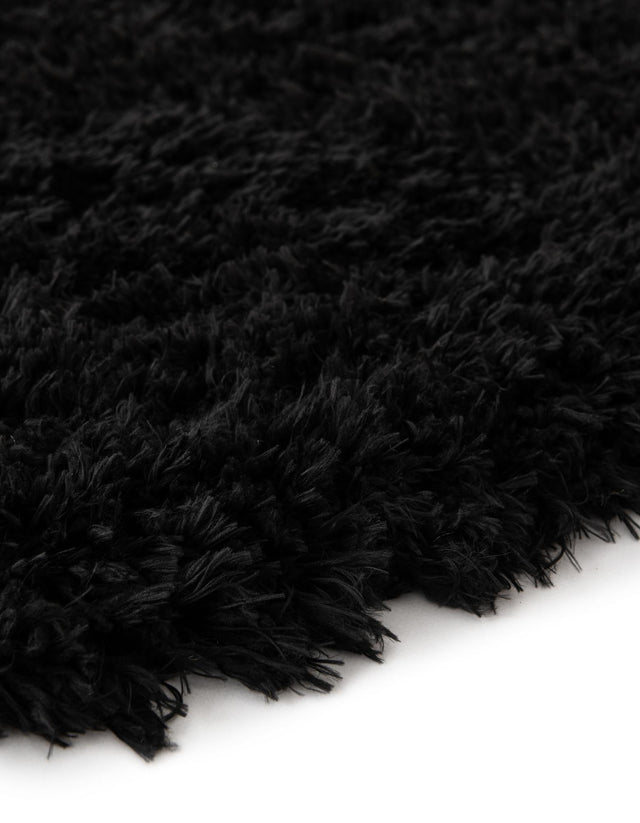 Onyx Black 4' 1 x 4' 1 Infinity Shag Round Area Rug Thick Soft Touch Fluffy & Plush Shaggy Pile 100% Polypropylene With Jute Backing Solid Color Minimalist Carpet for Sale at Rug Engine