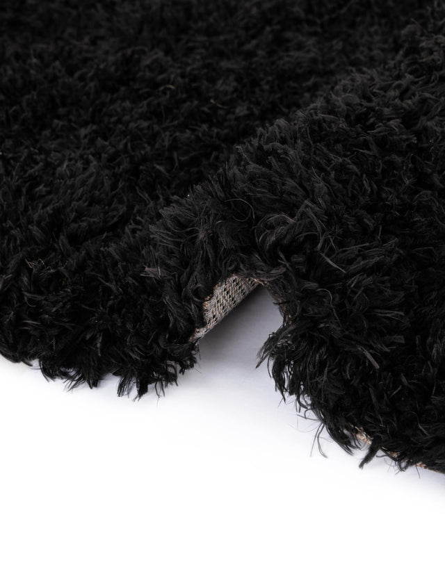 Onyx Black 2' x 6' 5 Infinity Shag Runner Area Rug Thick Soft Touch Fluffy & Plush Shaggy Pile 100% Polypropylene With Jute Backing Solid Color Minimalist Carpet for Sale at Rug Engine