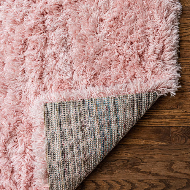 Pink Lace 8' x 11' Infinity Shag Rectangle Area Rug Thick Soft Touch Fluffy & Plush Shaggy Pile 100% Polypropylene With Jute Backing Solid Color Minimalist Carpet for Sale at Rug Engine