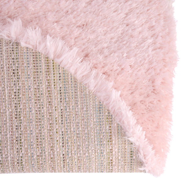 Pink Lace 8' x 8' Infinity Shag Round Area Rug Thick Soft Touch Fluffy & Plush Shaggy Pile 100% Polypropylene With Jute Backing Solid Color Minimalist Carpet for Sale at Rug Engine
