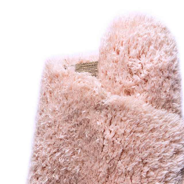 Pink Lace 4' 1 x 4' 1 Infinity Shag Round Area Rug Thick Soft Touch Fluffy & Plush Shaggy Pile 100% Polypropylene With Jute Backing Solid Color Minimalist Carpet for Sale at Rug Engine