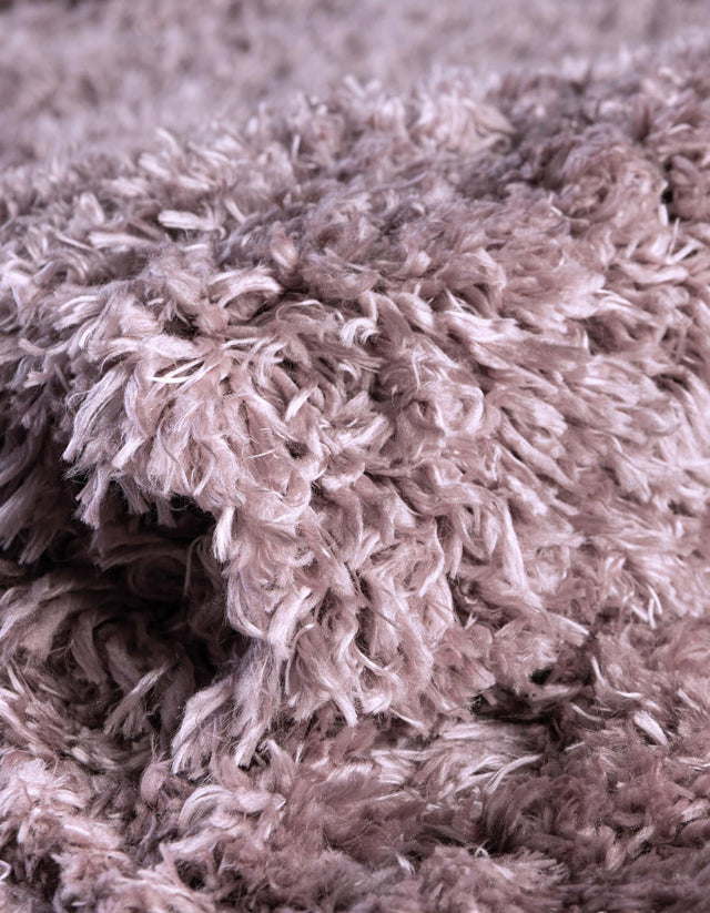 Lavender 4' 1 x 4' 1 Infinity Shag Round Area Rug Thick Soft Touch Fluffy & Plush Shaggy Pile 100% Polypropylene With Jute Backing Solid Color Minimalist Carpet for Sale at Rug Engine