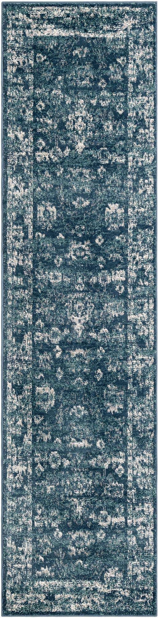 Navy Blue 2' 7 x 10' Sumter Runner Area Rug Contemporary Durable Easy Clean Carpet for Bedrooms, Living Areas, Dining, Office, Dorms for Sale at Rug Engine