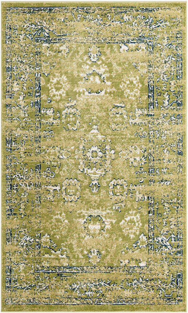 Green 5' 1 x 8' Sumter Rectangle Area Rug Contemporary Durable Easy Clean Carpet for Bedrooms, Living Areas, Dining, Office, Dorms for Sale at Rug Engine