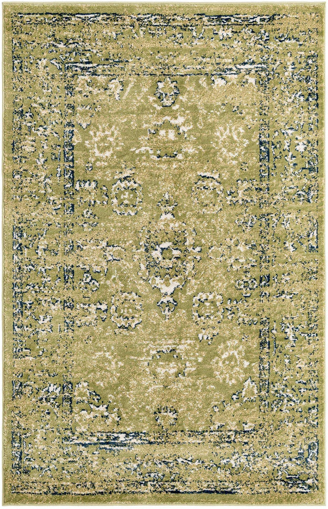 Green 4' 1 x 6' 1 Sumter Rectangle Area Rug Contemporary Durable Easy Clean Carpet for Bedrooms, Living Areas, Dining, Office, Dorms for Sale at Rug Engine