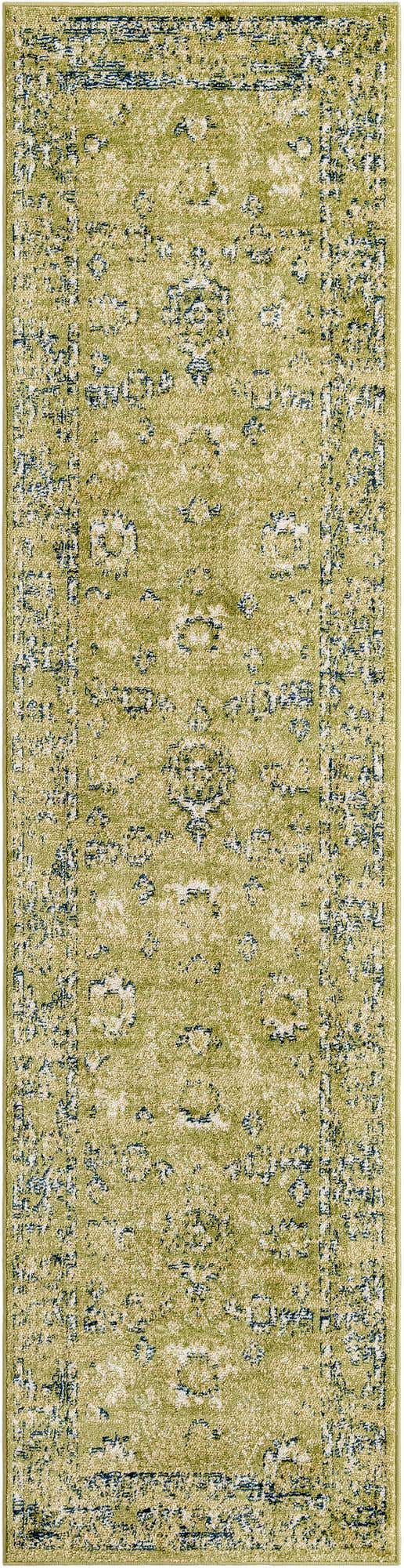 Green 2' 7 x 10' Sumter Runner Area Rug Contemporary Durable Easy Clean Carpet for Bedrooms, Living Areas, Dining, Office, Dorms for Sale at Rug Engine