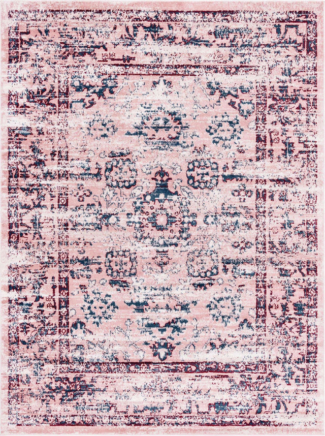 Pink 9' x 12' Sumter Rectangle Area Rug Contemporary Durable Easy Clean Carpet for Bedrooms, Living Areas, Dining, Office, Dorms for Sale at Rug Engine