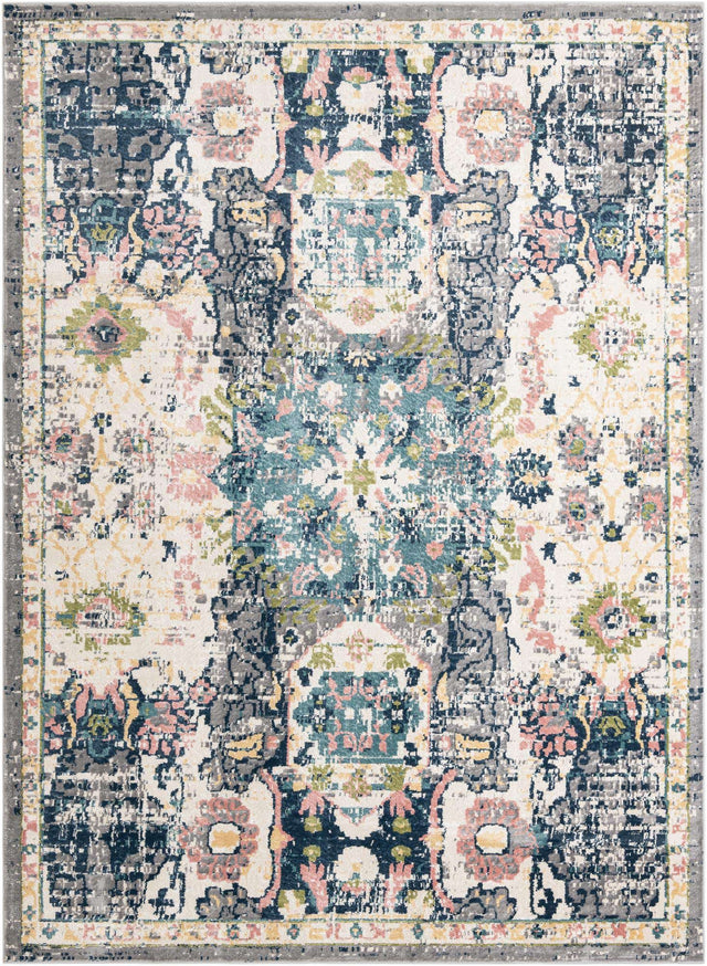 Ivory 9' x 12' Sumter Rectangle Area Rug Contemporary Durable Easy Clean Carpet for Bedrooms, Living Areas, Dining, Office, Dorms for Sale at Rug Engine