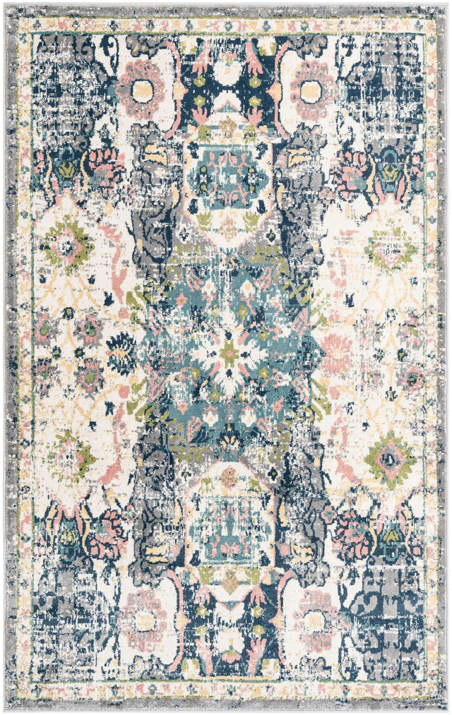 Ivory 5' 1 x 8' Sumter Rectangle Area Rug Contemporary Durable Easy Clean Carpet for Bedrooms, Living Areas, Dining, Office, Dorms for Sale at Rug Engine