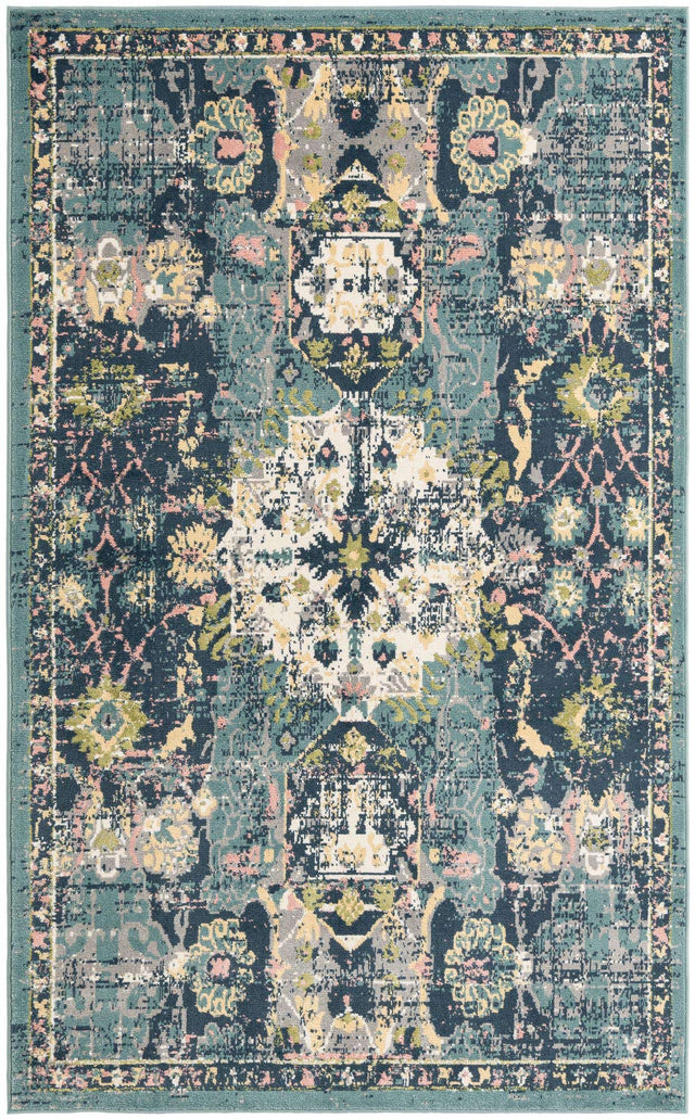 Navy Blue 5' 1 x 8' Sumter Rectangle Area Rug Contemporary Durable Easy Clean Carpet for Bedrooms, Living Areas, Dining, Office, Dorms for Sale at Rug Engine