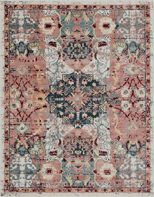 Pink 8' x 10' Sumter Rectangle Area Rug Contemporary Durable Easy Clean Carpet for Bedrooms, Living Areas, Dining, Office, Dorms for Sale at Rug Engine