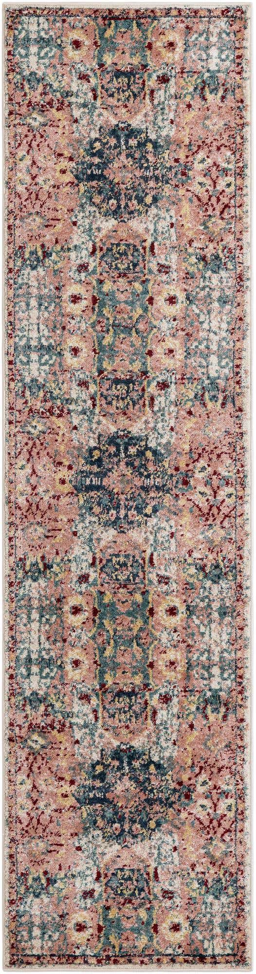 Pink 2' 7 x 10' Sumter Runner Area Rug Contemporary Durable Easy Clean Carpet for Bedrooms, Living Areas, Dining, Office, Dorms for Sale at Rug Engine