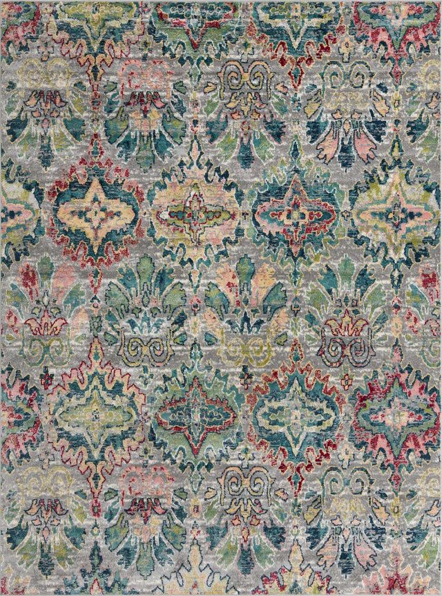 Multicolor 9' x 12' Sumter Rectangle Area Rug Contemporary Durable Easy Clean Carpet for Bedrooms, Living Areas, Dining, Office, Dorms for Sale at Rug Engine