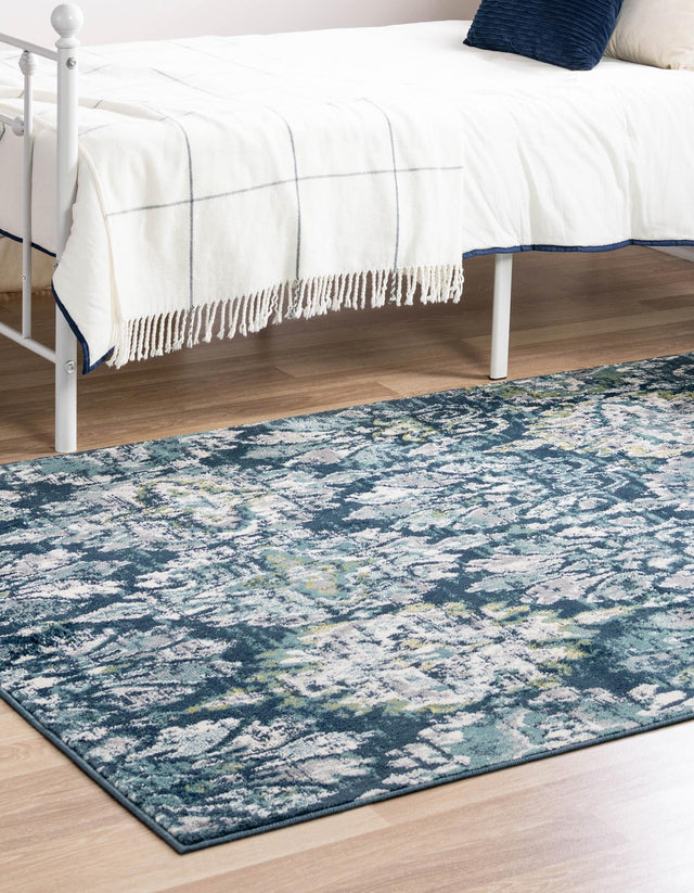 Navy Blue 9' x 12' Sumter Rectangle Area Rug Contemporary Durable Easy Clean Carpet for Bedrooms, Living Areas, Dining, Office, Dorms for Sale at Rug Engine