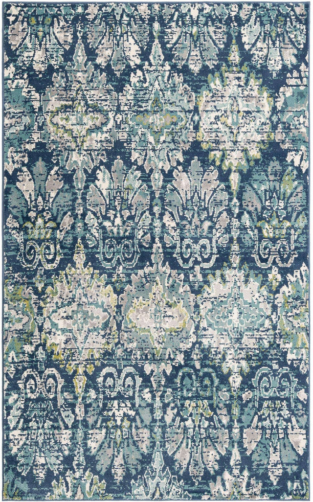 Navy Blue 5' 1 x 8' Sumter Rectangle Area Rug Contemporary Durable Easy Clean Carpet for Bedrooms, Living Areas, Dining, Office, Dorms for Sale at Rug Engine