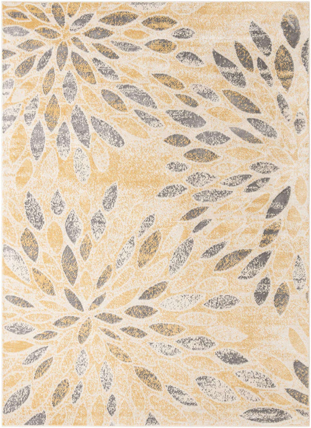 Yellow 9' x 12' Sumter Rectangle Area Rug Contemporary Durable Easy Clean Carpet for Bedrooms, Living Areas, Dining, Office, Dorms for Sale at Rug Engine