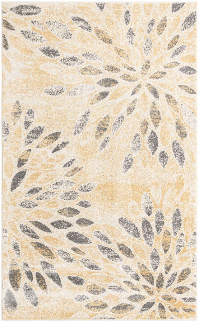 Yellow 5' 1 x 8' Sumter Rectangle Area Rug Contemporary Durable Easy Clean Carpet for Bedrooms, Living Areas, Dining, Office, Dorms for Sale at Rug Engine