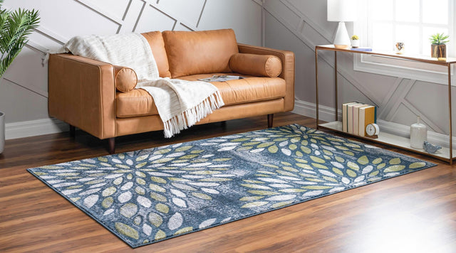 Navy Blue 5' 1 x 8' Sumter Rectangle Area Rug Contemporary Durable Easy Clean Carpet for Bedrooms, Living Areas, Dining, Office, Dorms for Sale at Rug Engine
