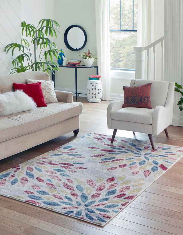 Multicolor 8' x 10' Sumter Rectangle Area Rug Contemporary Durable Easy Clean Carpet for Bedrooms, Living Areas, Dining, Office, Dorms for Sale at Rug Engine