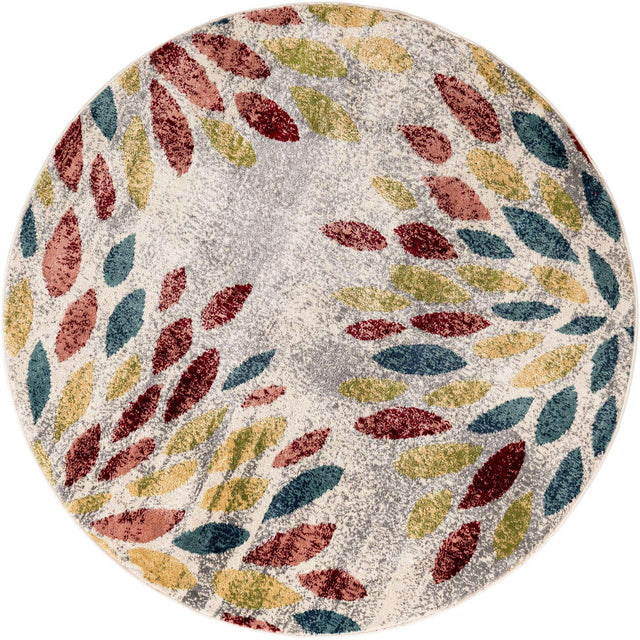 Multicolor 5' 1 x 5' 1 Sumter Round Area Rug Contemporary Durable Easy Clean Carpet for Bedrooms, Living Areas, Dining, Office, Dorms for Sale at Rug Engine