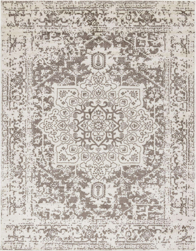 White 7' 10 x 10' Richmond Rectangle Area Rug Vintage Distressed Look Traditional Design Carpet for Unique Home Interior Design for Sale at Rug Engine