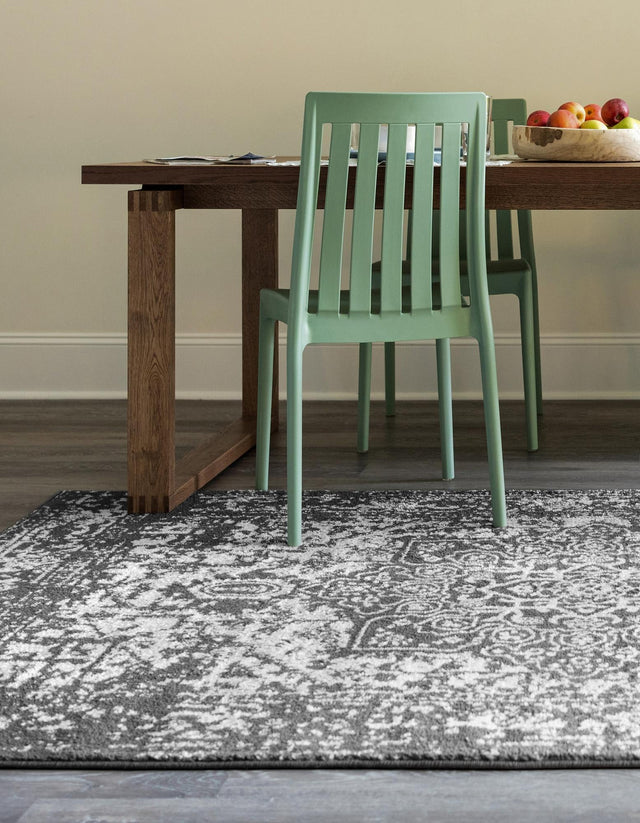 Dark Gray 7' 1 x 10' Richmond Rectangle Area Rug Vintage Distressed Look Traditional Design Carpet for Unique Home Interior Design for Sale at Rug Engine