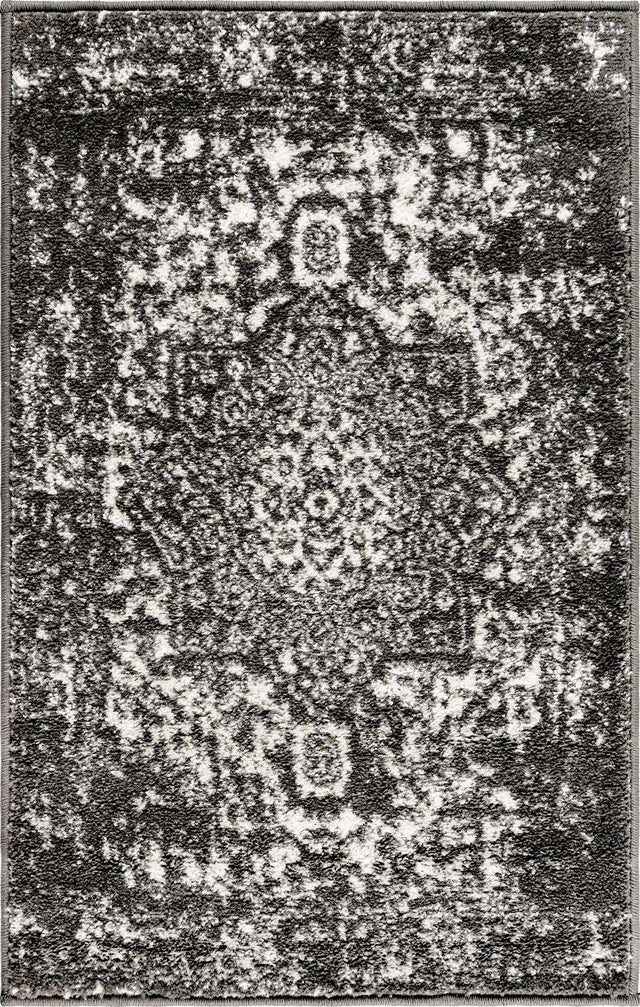 Dark Gray 2' x 3' 1 Richmond Rectangle Area Rug Vintage Distressed Look Traditional Design Carpet for Unique Home Interior Design for Sale at Rug Engine