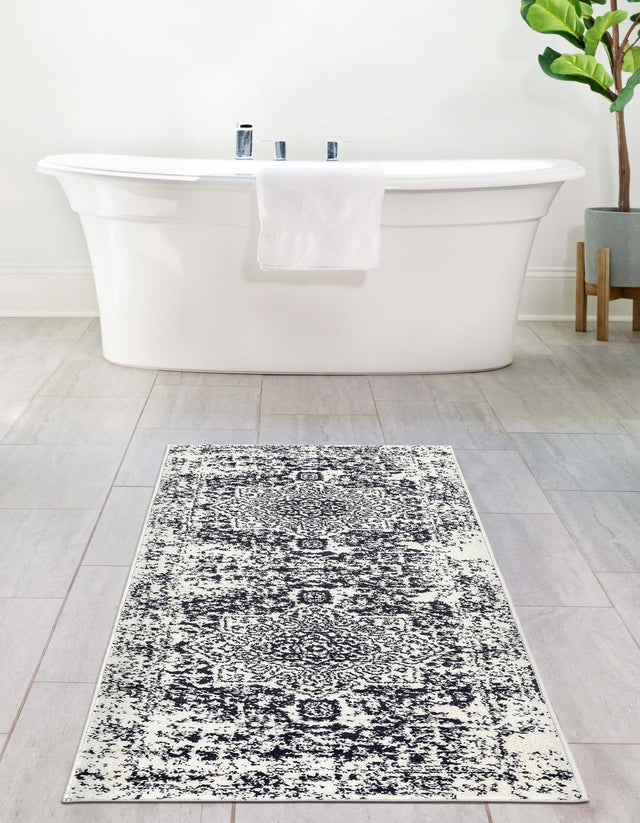 Blue 2' 7 x 12' Richmond Runner Area Rug Vintage Distressed Look Traditional Design Carpet for Unique Home Interior Design for Sale at Rug Engine