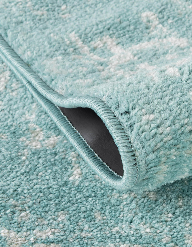 Aqua 5' 3 x 5' 3 Richmond Octagon Area Rug Vintage Distressed Look Traditional Design Carpet for Unique Home Interior Design for Sale at Rug Engine