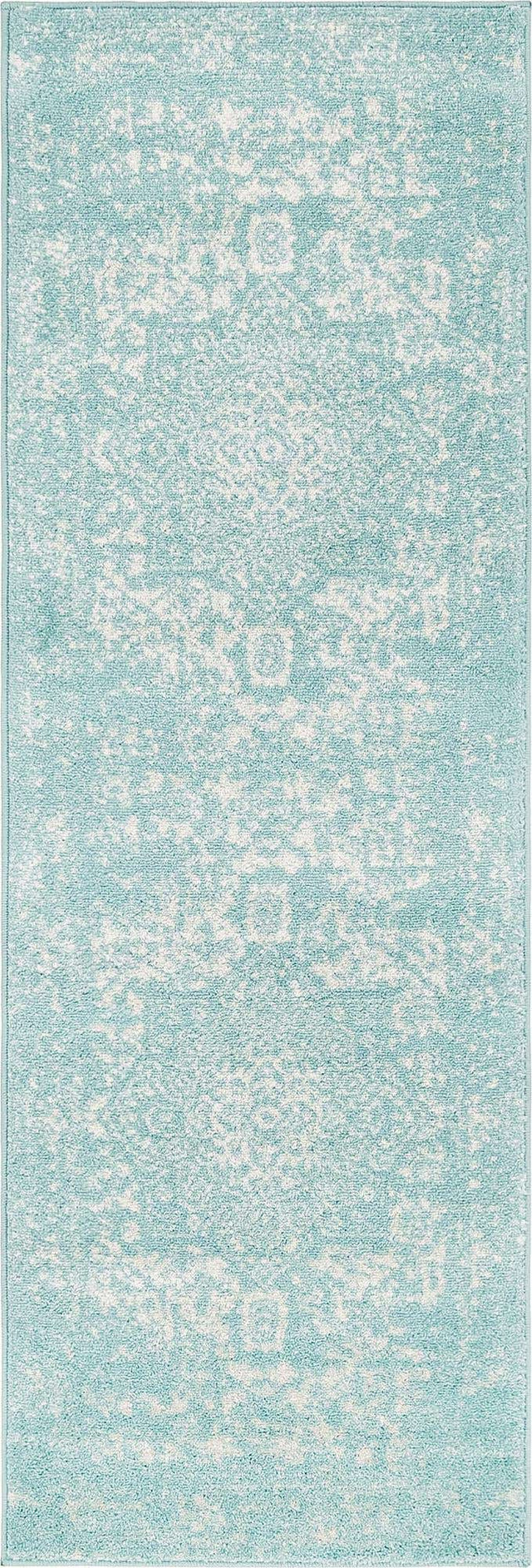 Aqua 2' x 6' 1 Richmond Runner Area Rug Vintage Distressed Look Traditional Design Carpet for Unique Home Interior Design for Sale at Rug Engine