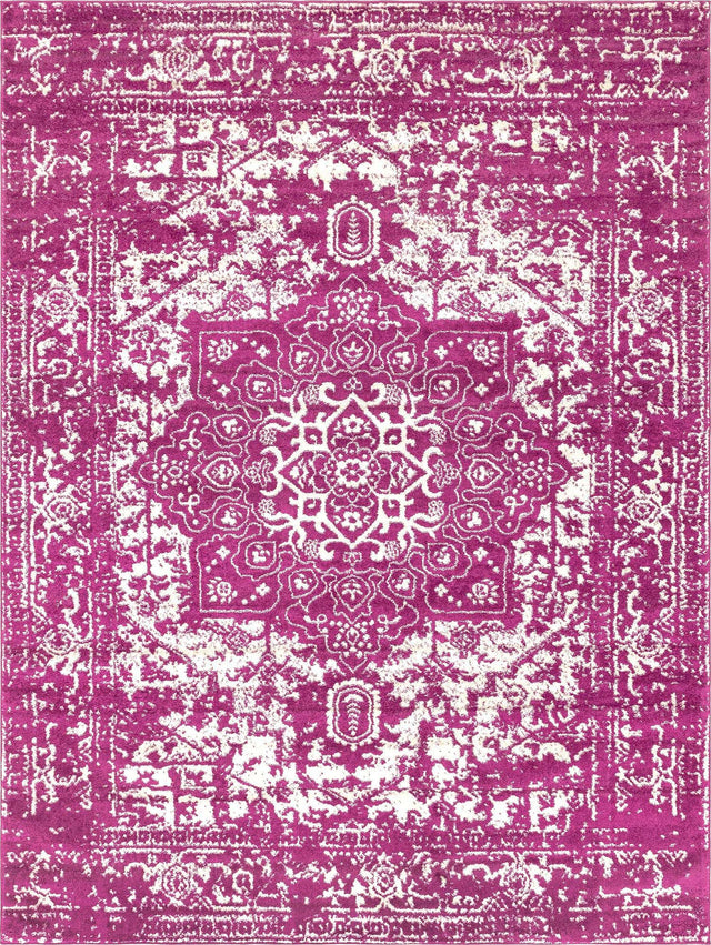 Purple 9' x 12' Richmond Rectangle Area Rug Vintage Distressed Look Traditional Design Carpet for Unique Home Interior Design for Sale at Rug Engine