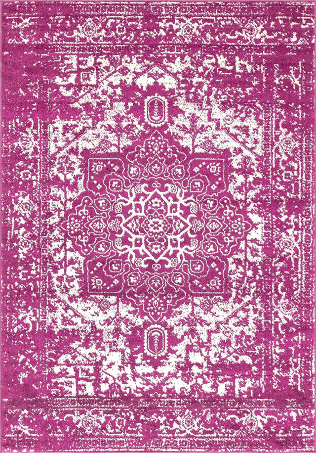 Purple 7' 1 x 10' Richmond Rectangle Area Rug Vintage Distressed Look Traditional Design Carpet for Unique Home Interior Design for Sale at Rug Engine