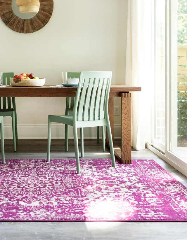 Purple 10' x 13' 1 Richmond Rectangle Area Rug Vintage Distressed Look Traditional Design Carpet for Unique Home Interior Design for Sale at Rug Engine