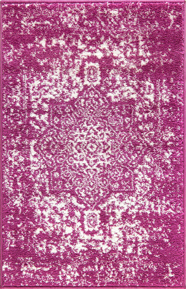 Purple 2' x 3' 1 Richmond Rectangle Area Rug Vintage Distressed Look Traditional Design Carpet for Unique Home Interior Design for Sale at Rug Engine